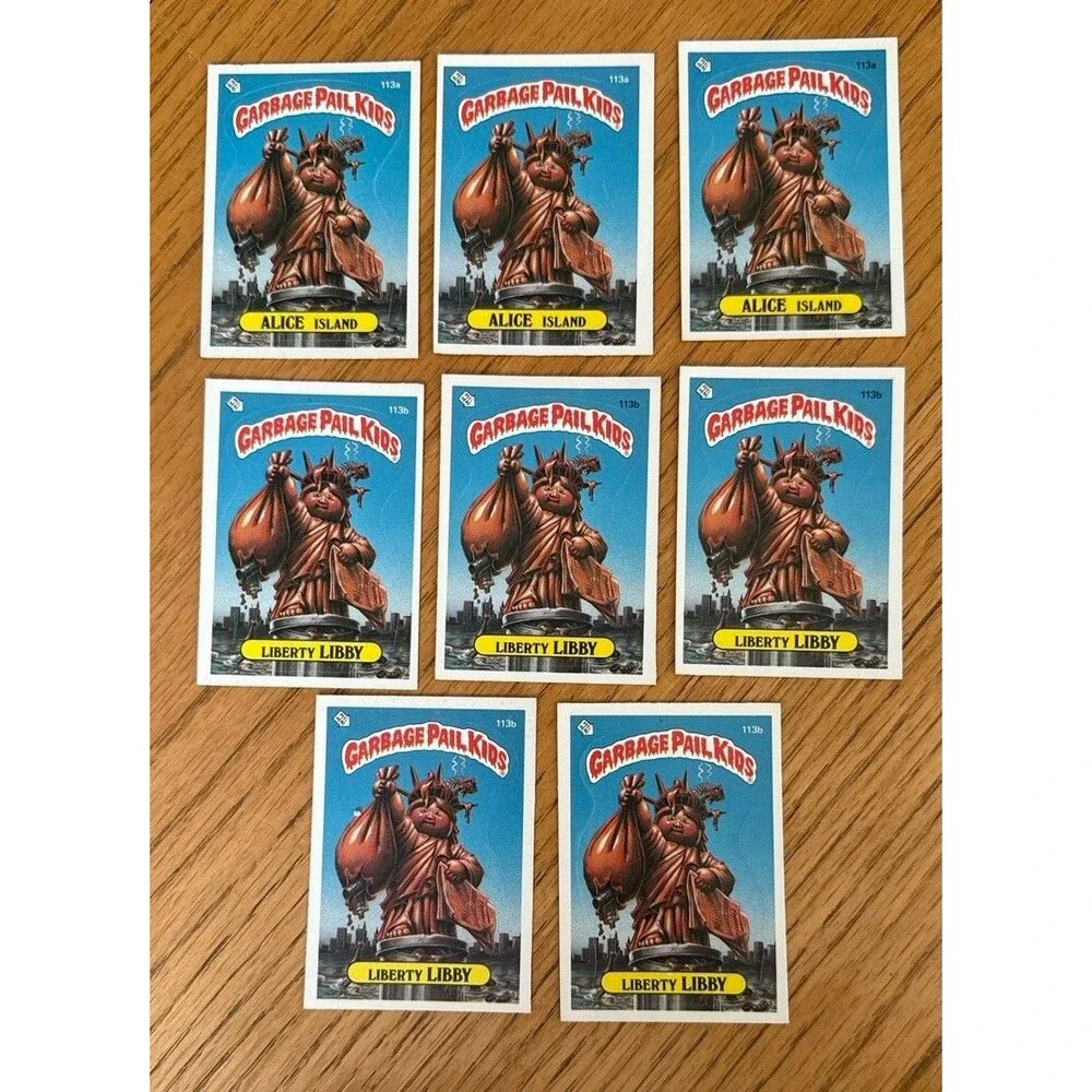 1986 Topps Garbage Pail Kids OS3 Bulk Lot 8 Cards Alice Island Liberty Libby